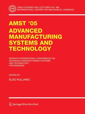 cover image of AMST'05 Advanced Manufacturing Systems and Technology